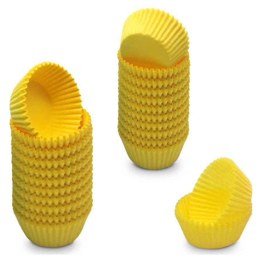 Forros para Mini Cupcakes Mombake Amarillos 500 Unidades