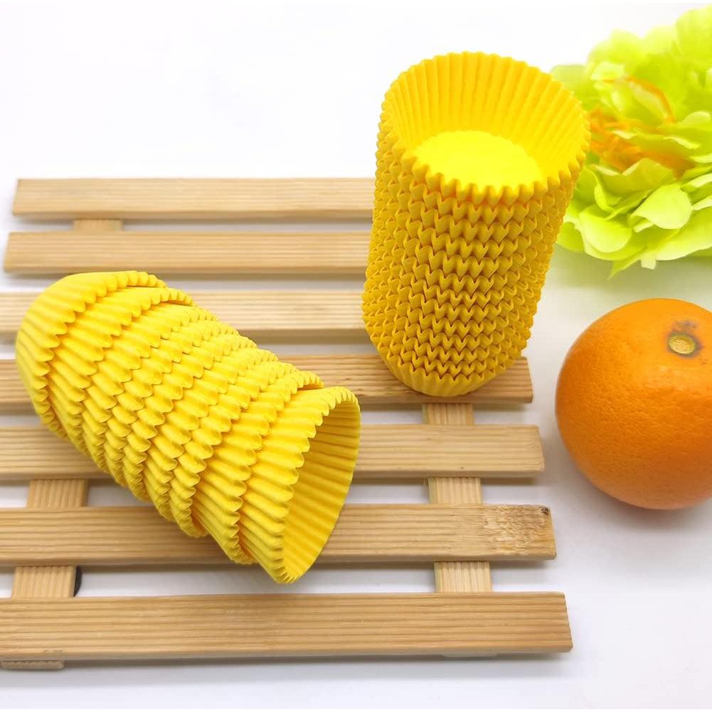 Forros para Mini Cupcakes Mombake Amarillos 500 Unidades