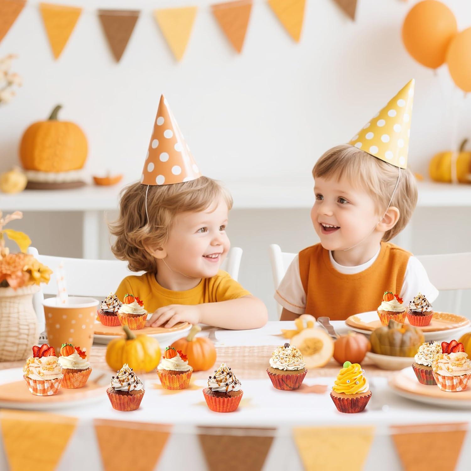 Forros de Cupcake COcnny Mini Otoño 600pcs Papel Desechable