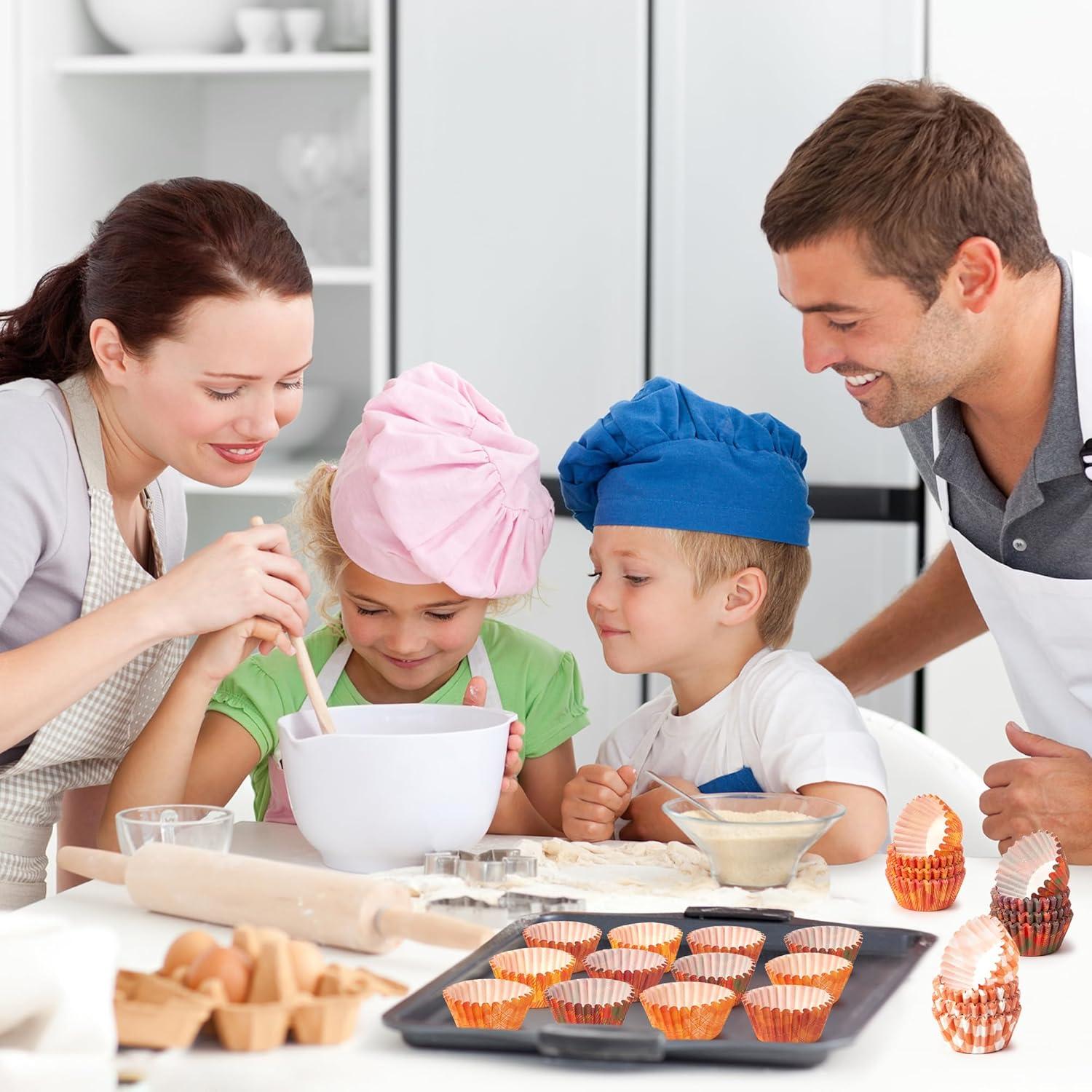 Forros de Cupcake COcnny Mini Otoño 600pcs Papel Desechable