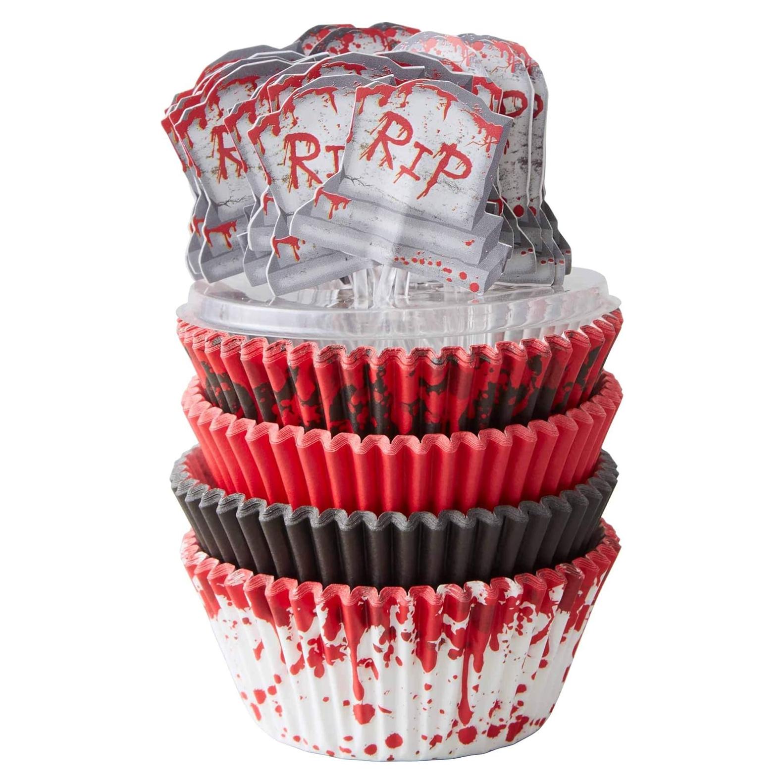 Tazas de Hornear Desechables Wilton Rojas Halloween 125 Unidades