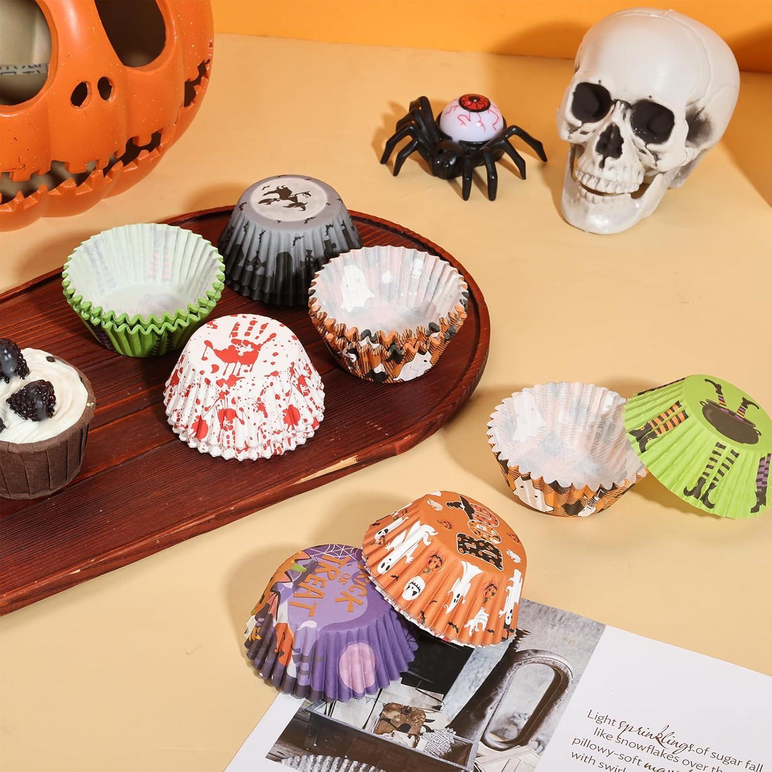 600 Forros para Cupcakes de Halloween PAJIXANTHIC - 5.08 cm