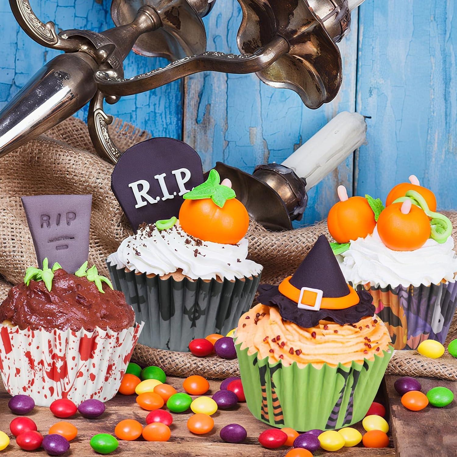 600 Forros para Cupcakes de Halloween PAJIXANTHIC - 5.08 cm