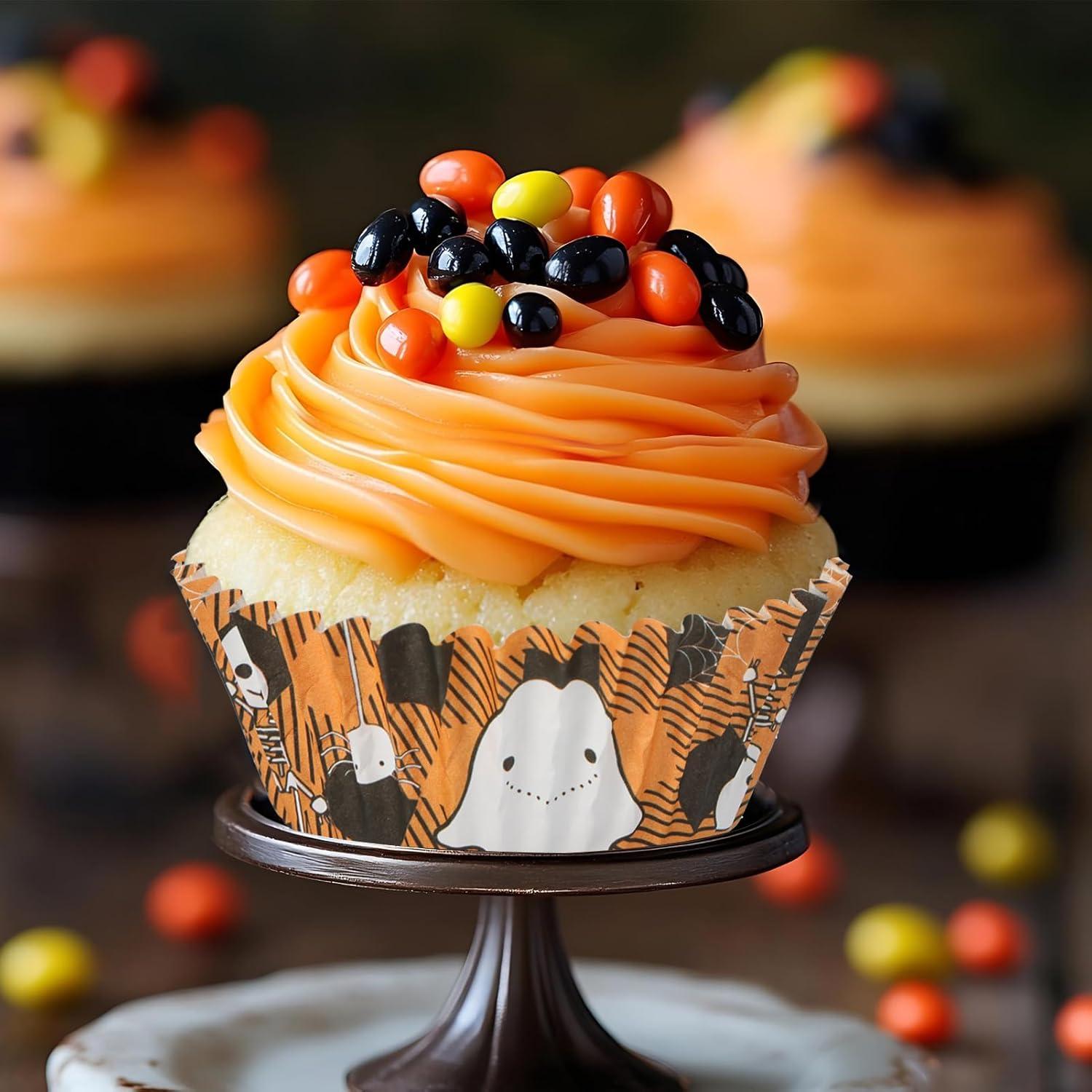 600 Forros para Cupcakes de Halloween PAJIXANTHIC - 5.08 cm