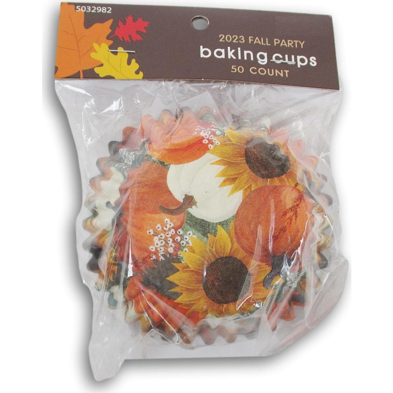 Tazas de Hornear Decorativas Show-Offs - Girasoles y Calabazas - 50 Unidades