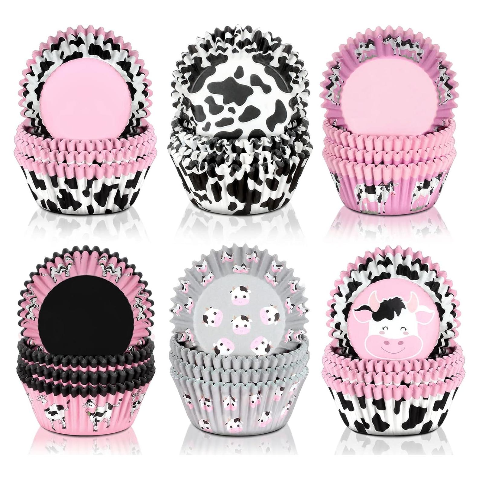 Forros para Cupcakes Vesici 600 Pcs Diseño de Vaca 8 cm