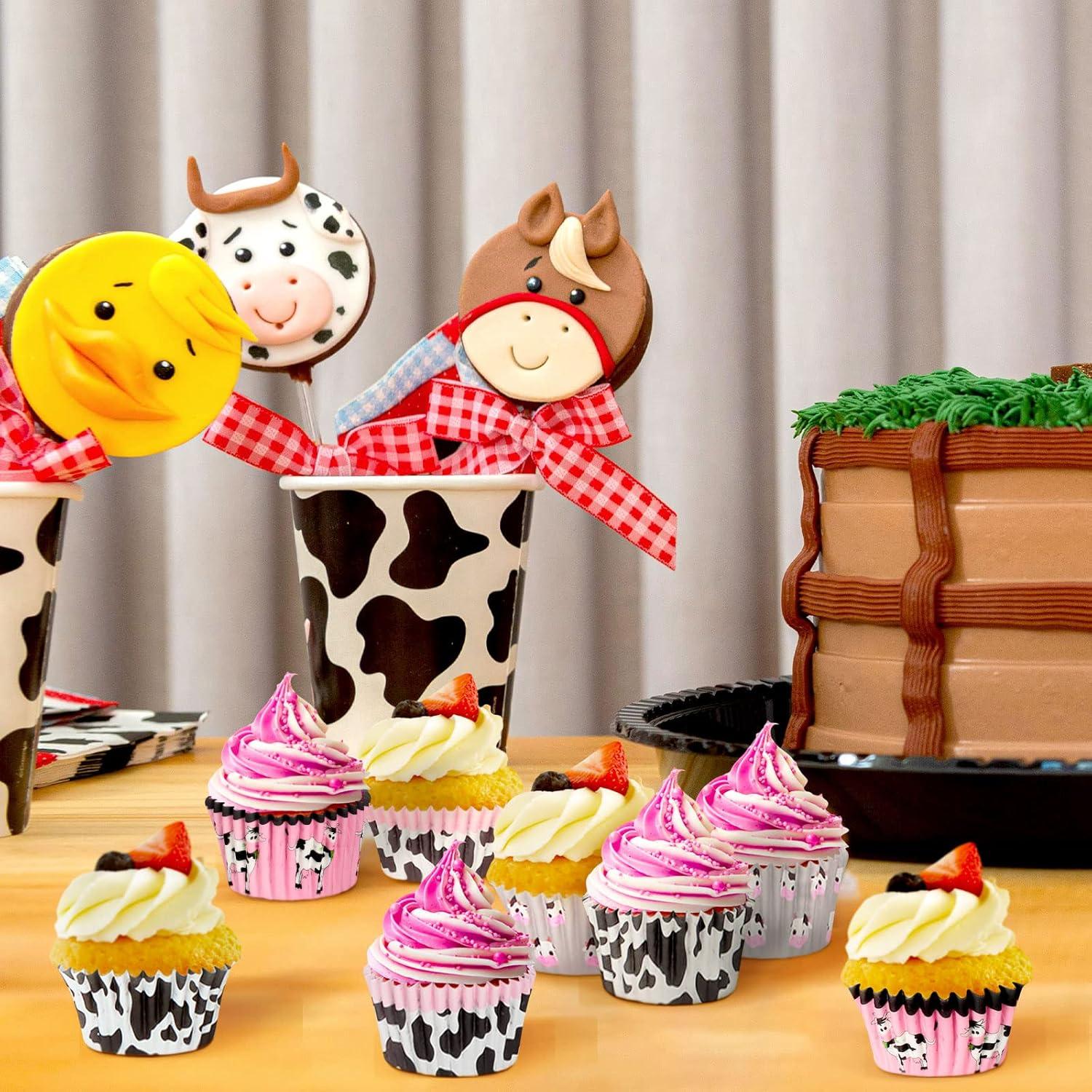 Forros para Cupcakes Vesici 600 Pcs Diseño de Vaca 8 cm