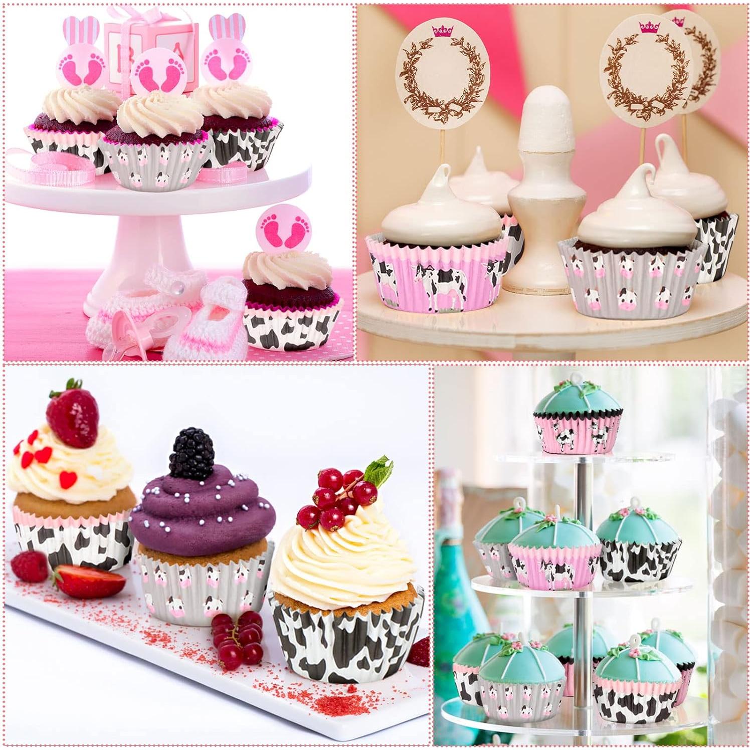 Forros para Cupcakes Vesici 600 Pcs Diseño de Vaca 8 cm