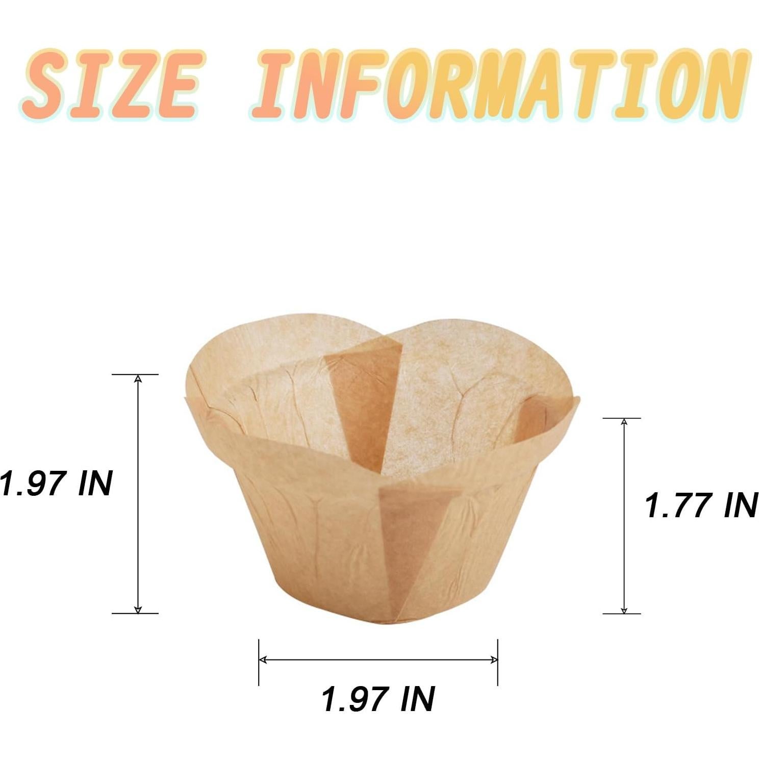 50 Forros de Papel para Cupcakes IAXSEE Blancos 5 cm