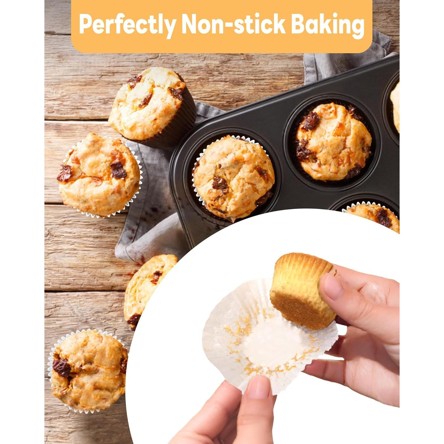 Forros de Cupcake Mini Bake Choice 400pcs Blancos Antiadherentes