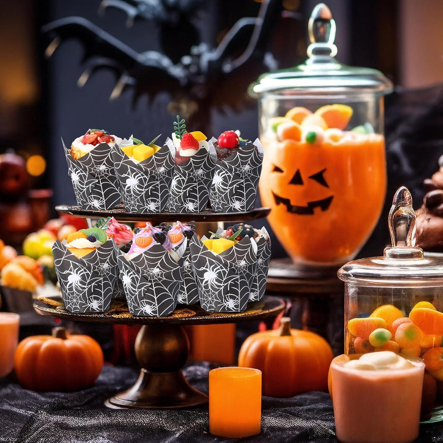 Forros de Papel para Cupcakes Maxdot 200 Pcs Halloween Tulipán