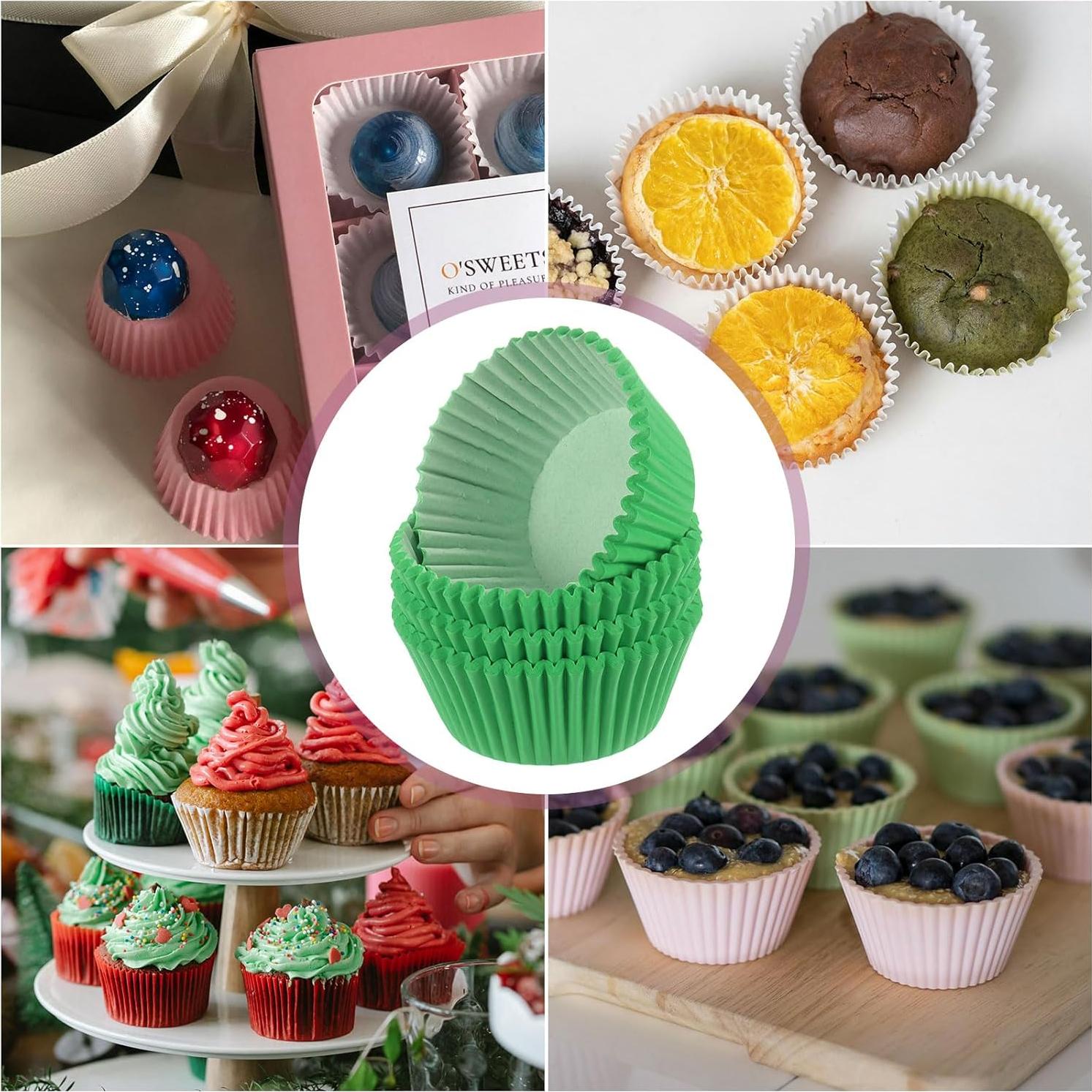 Forros para Cupcakes Verde HARFINGTON 100 Unidades 7 cm
