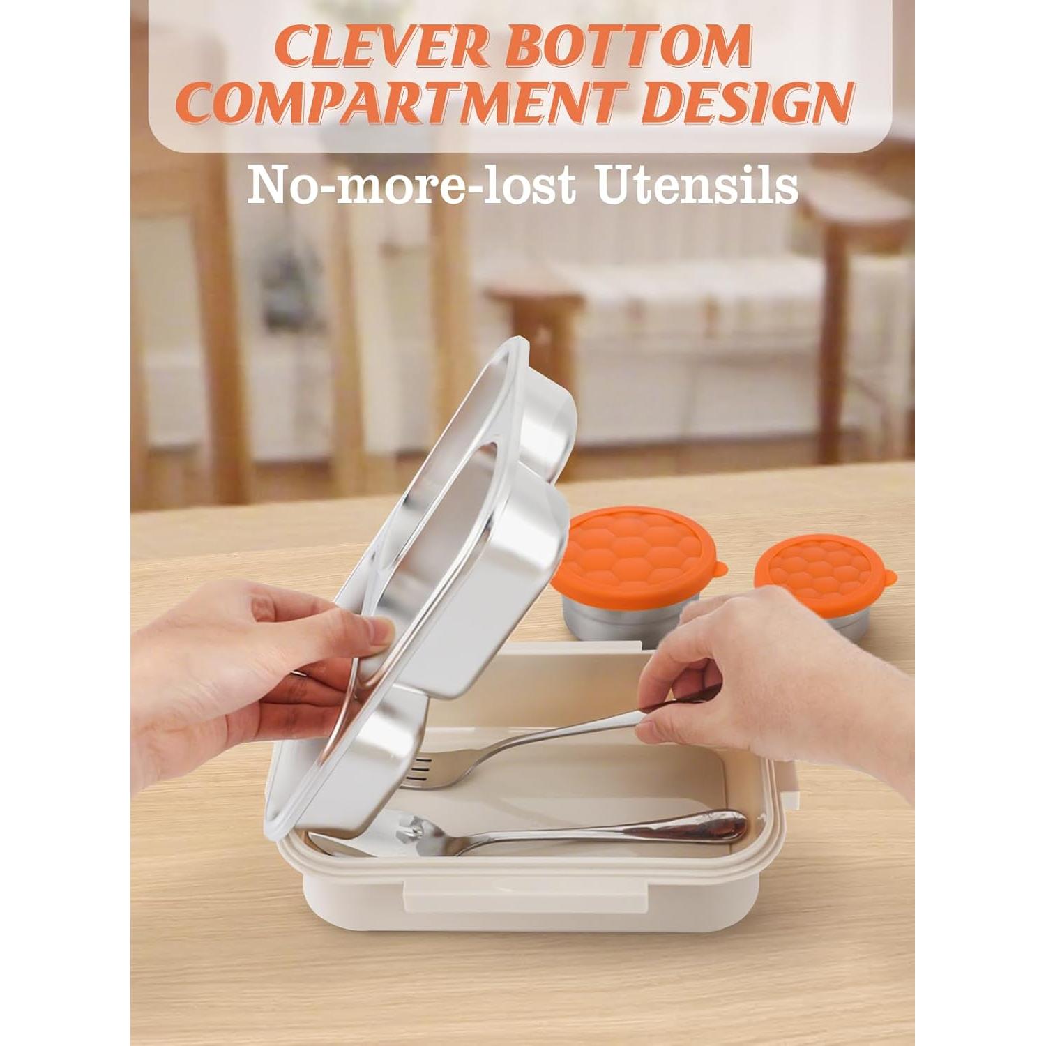 Caja de Almuerzo Bento Alphatool Acero Inoxidable 3 Compartimentos