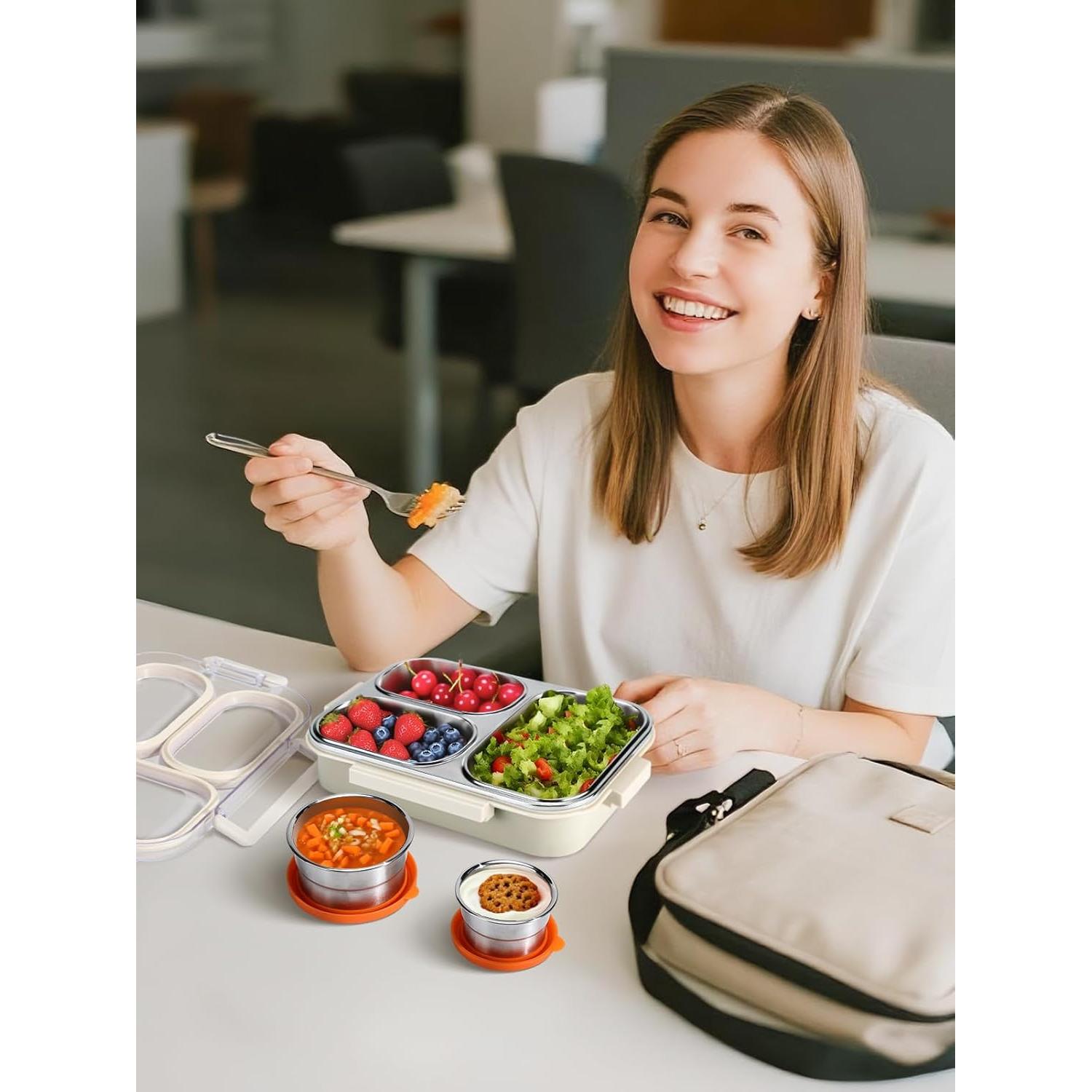 Caja de Almuerzo Bento Alphatool Acero Inoxidable 3 Compartimentos