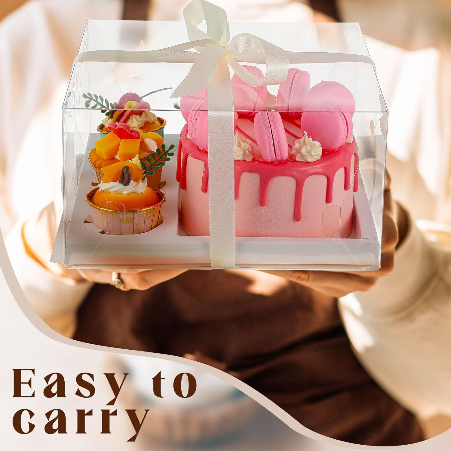 Paquete de 2 cajas bento para pastel y cupcakes Sayglossy