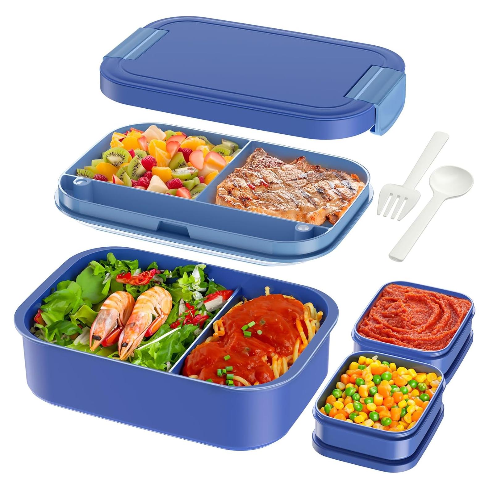 Caja Bento Azul Winproper 66oz 1960ml a Prueba de Fugas