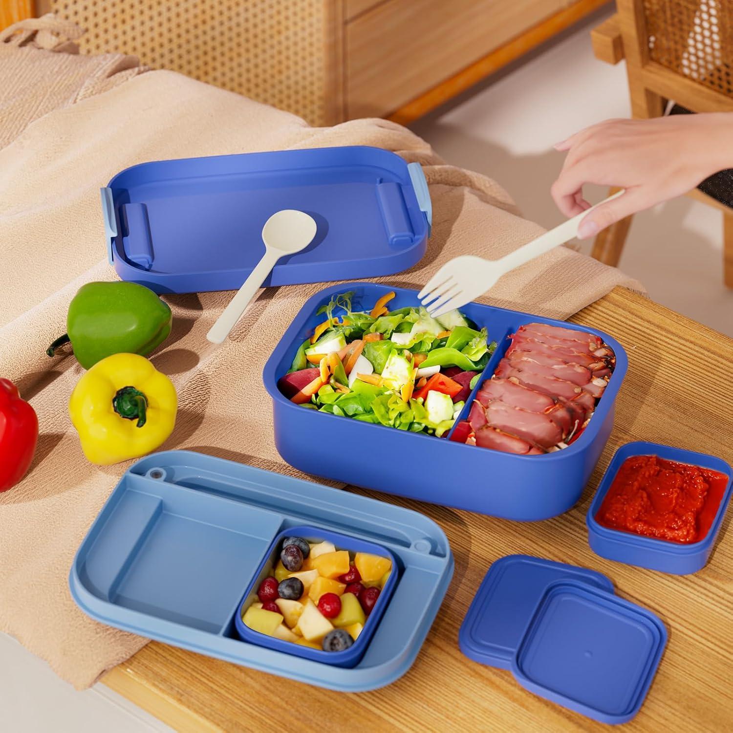 Caja Bento Azul Winproper 66oz 1960ml a Prueba de Fugas