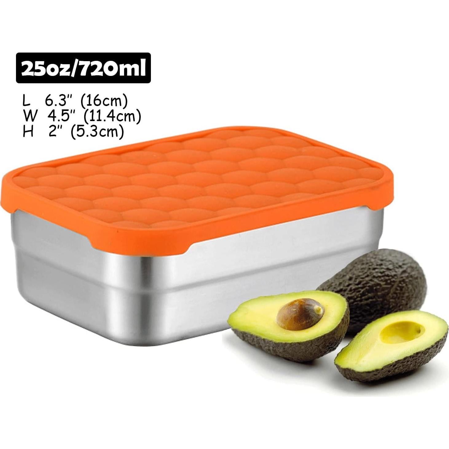 Contenedor de Almuerzo AORAKI Acero Inoxidable 740ml con Tapa Silicona