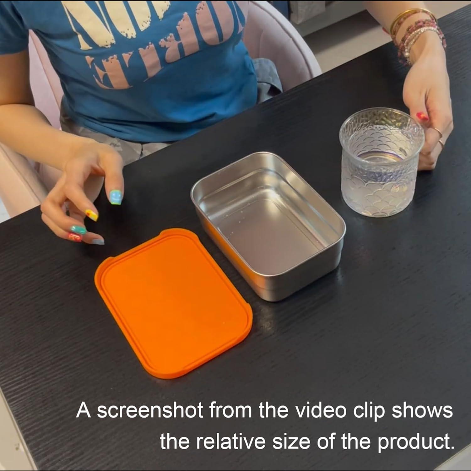 Contenedor de Almuerzo AORAKI Acero Inoxidable 740ml con Tapa Silicona