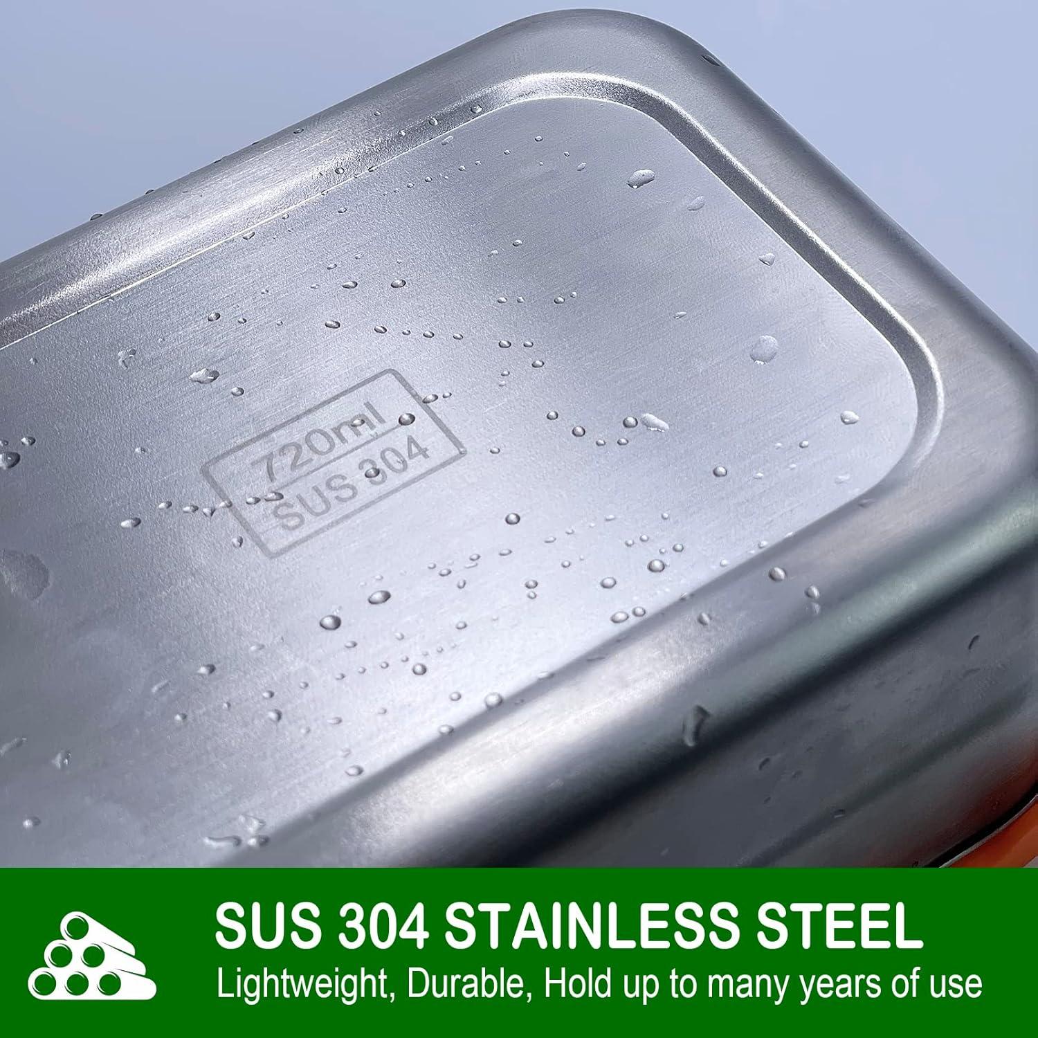 Contenedor de Almuerzo AORAKI Acero Inoxidable 740ml con Tapa Silicona