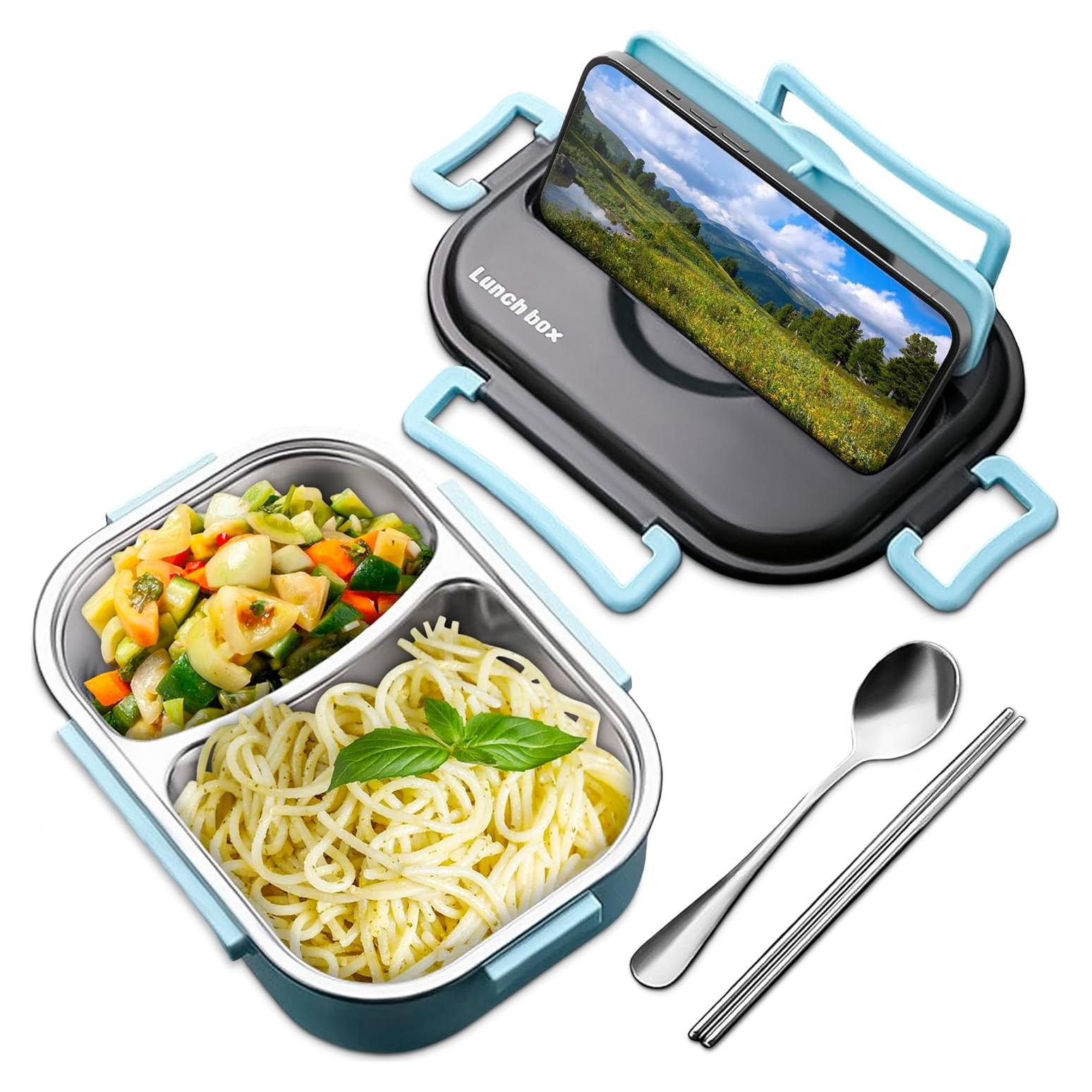 Caja de Almuerzo Aislada LIBERHAUS Azul 1.37L 2 Compartimentos
