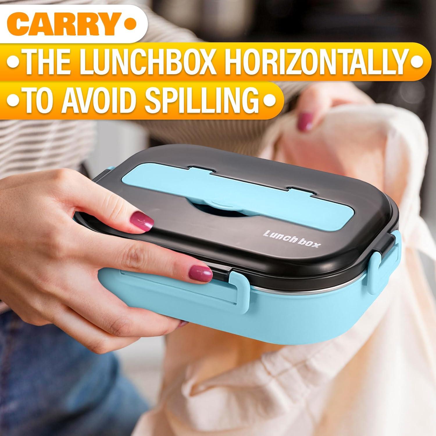 Caja de Almuerzo Aislada LIBERHAUS Azul 1.37L 2 Compartimentos