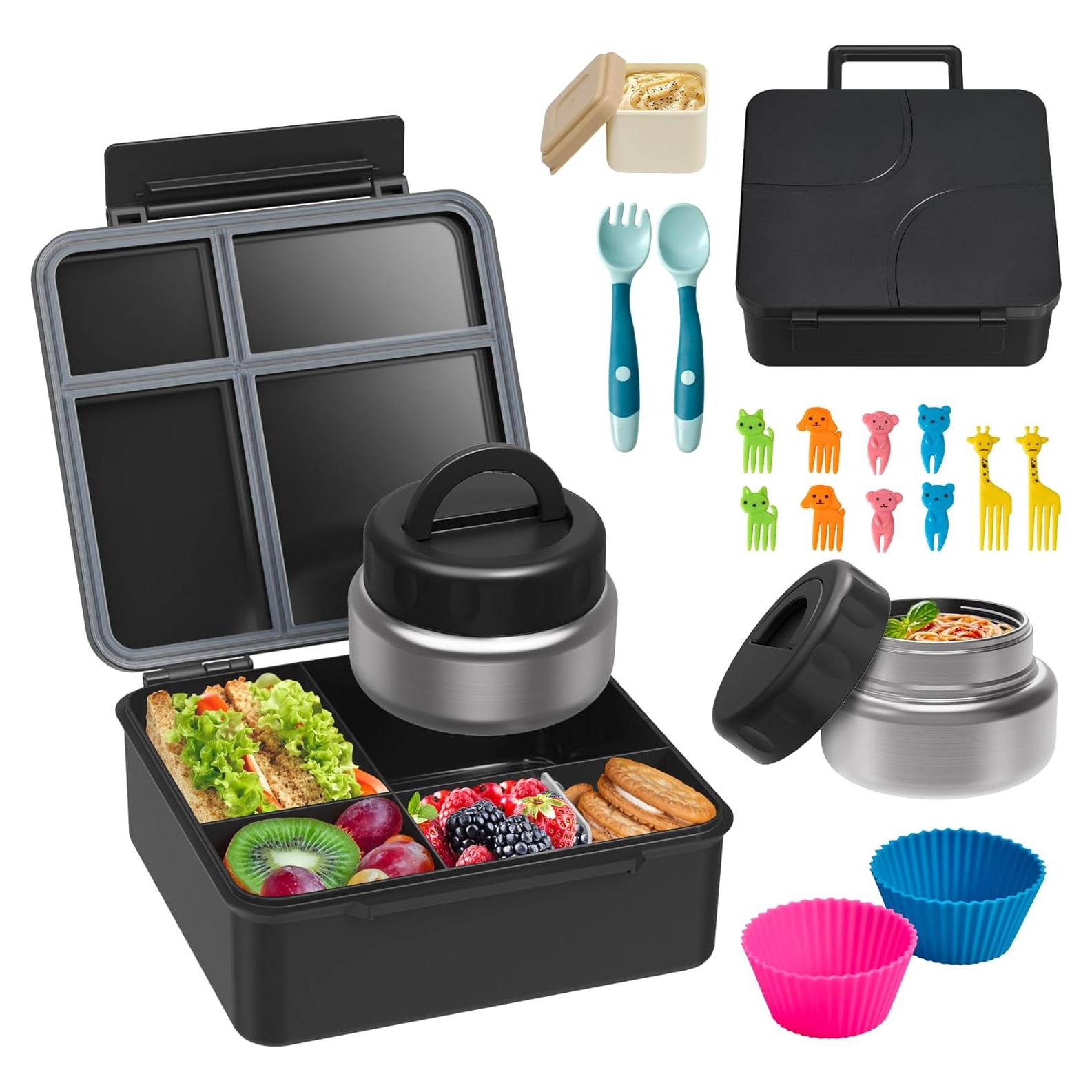 Caja de Almuerzo Bento BABHAMNESS con Termo Aislado 1600 ml