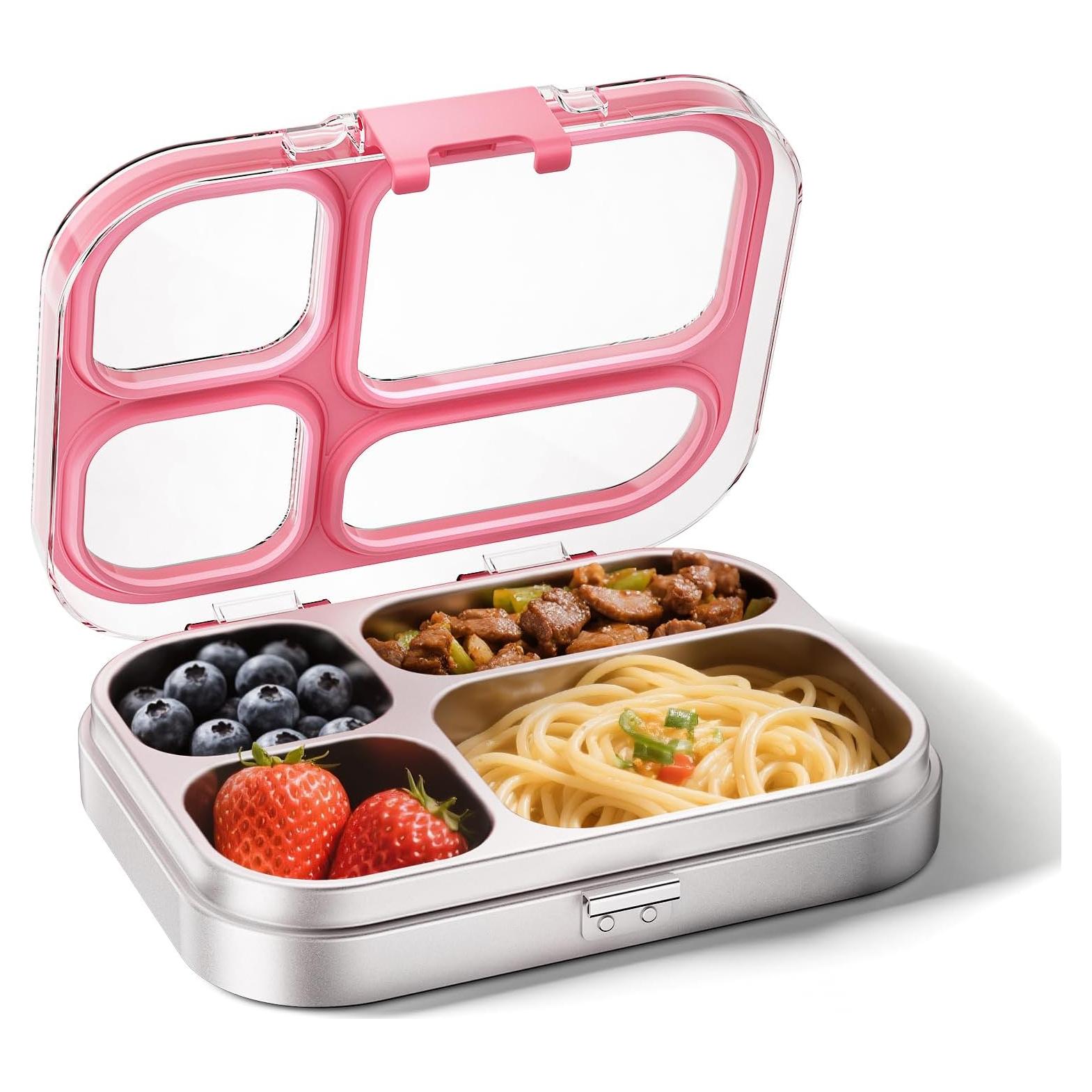 Caja de Almuerzo Bento G.a HOMEFAVOR 800 ml Rosa 4 Compartimentos