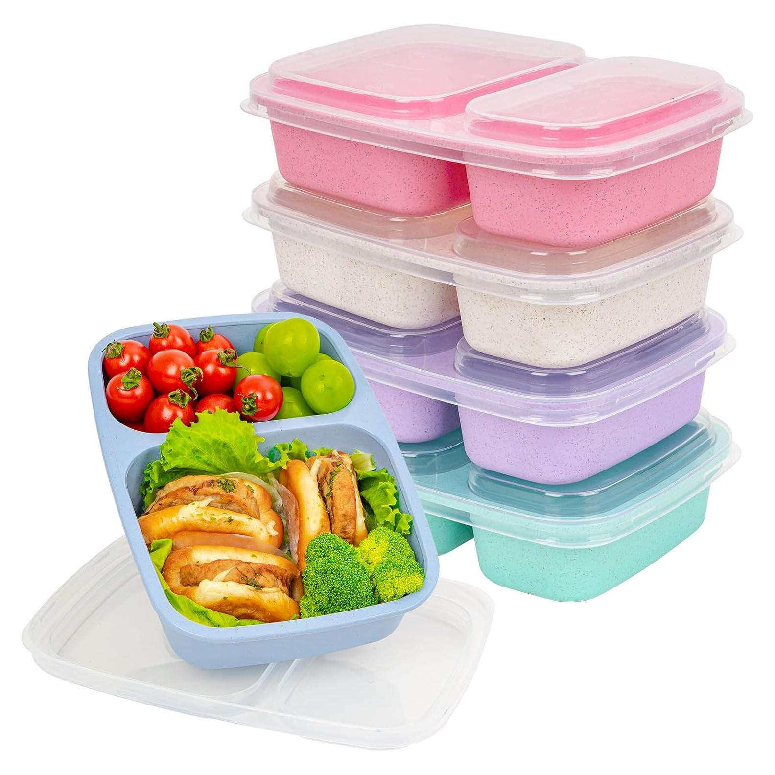 Caja de Almuerzo Bento 2 Compartimentos Annaklin 0.9L 5 Piezas