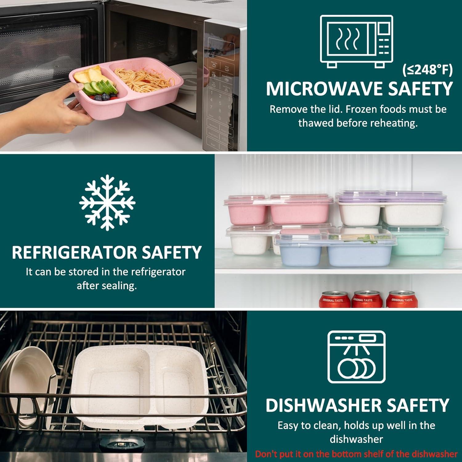 Caja de Almuerzo Bento 2 Compartimentos Annaklin 0.9L 5 Piezas