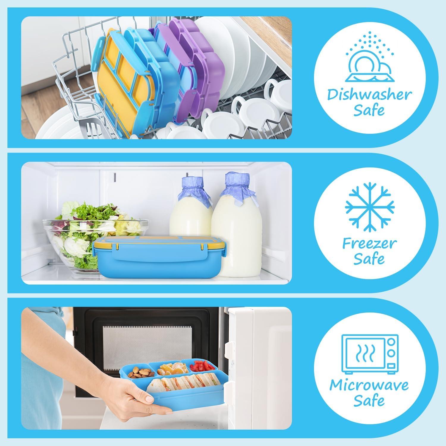 Caja de Almuerzo QQKO Dinosaurio 1200ml con Bolsa Aislada