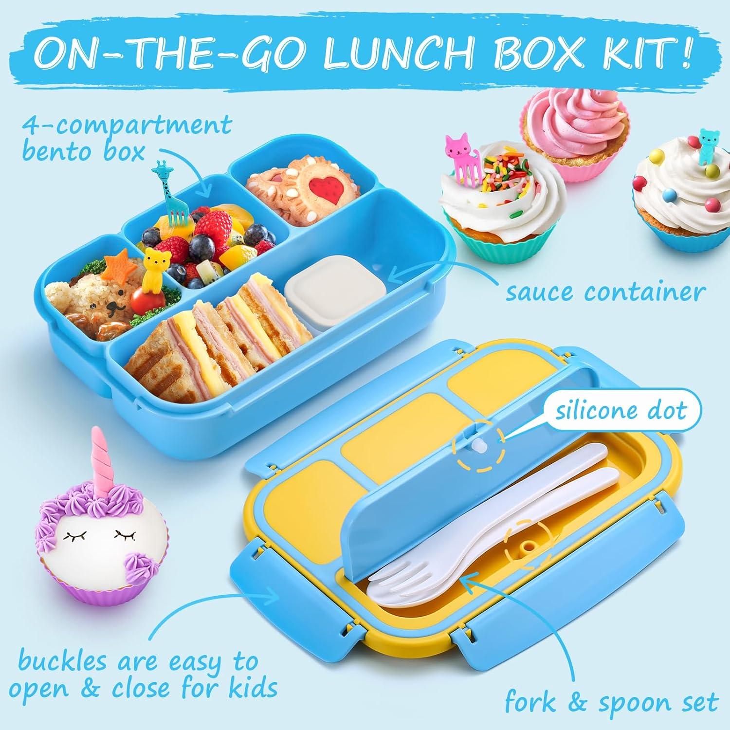 Caja de Almuerzo QQKO Dinosaurio 1200ml con Bolsa Aislada