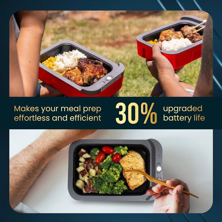 Hot Bento PLUS Caja Almuerzo Autocalentable 500ml Rubí