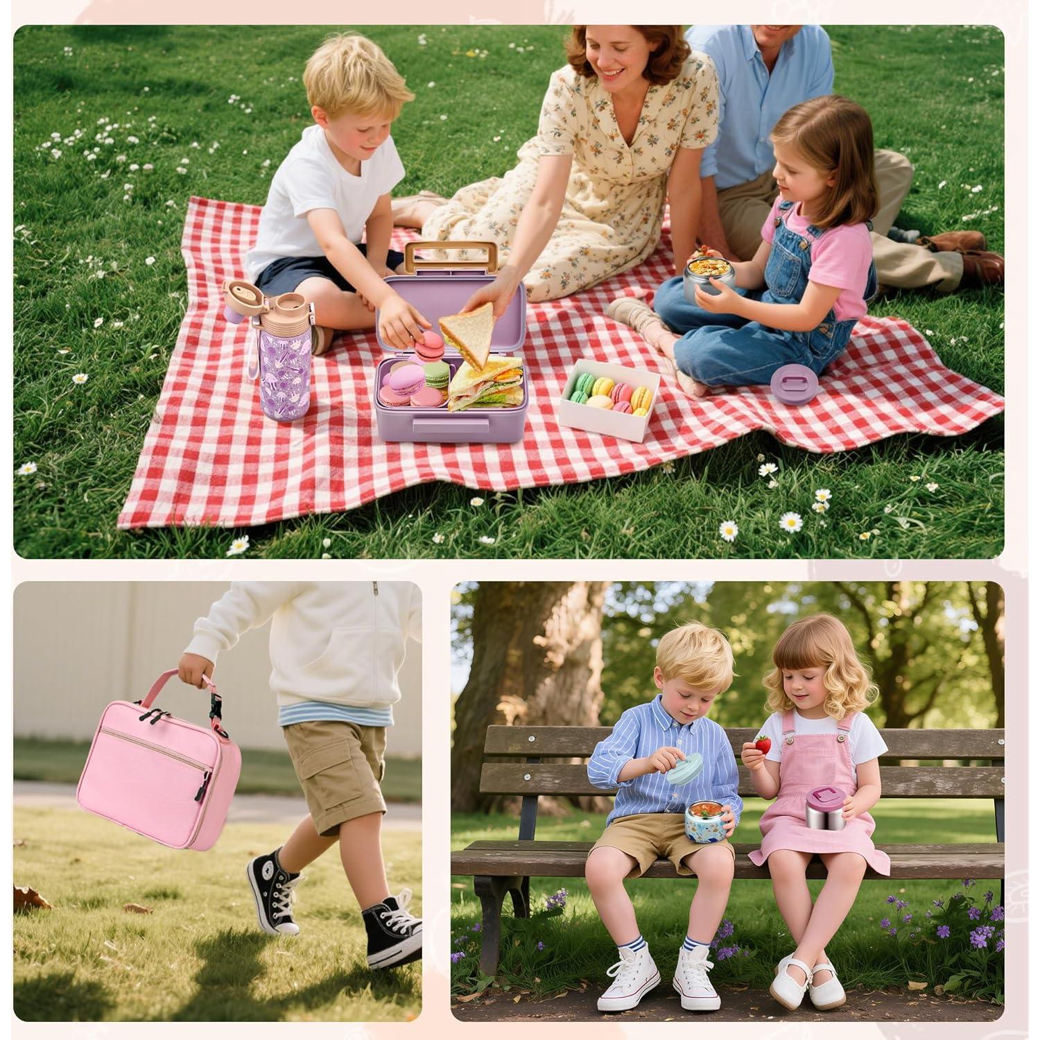 Caja Bento para Niños MAISON HUIS con Termo 226g y Bolsa Aislada