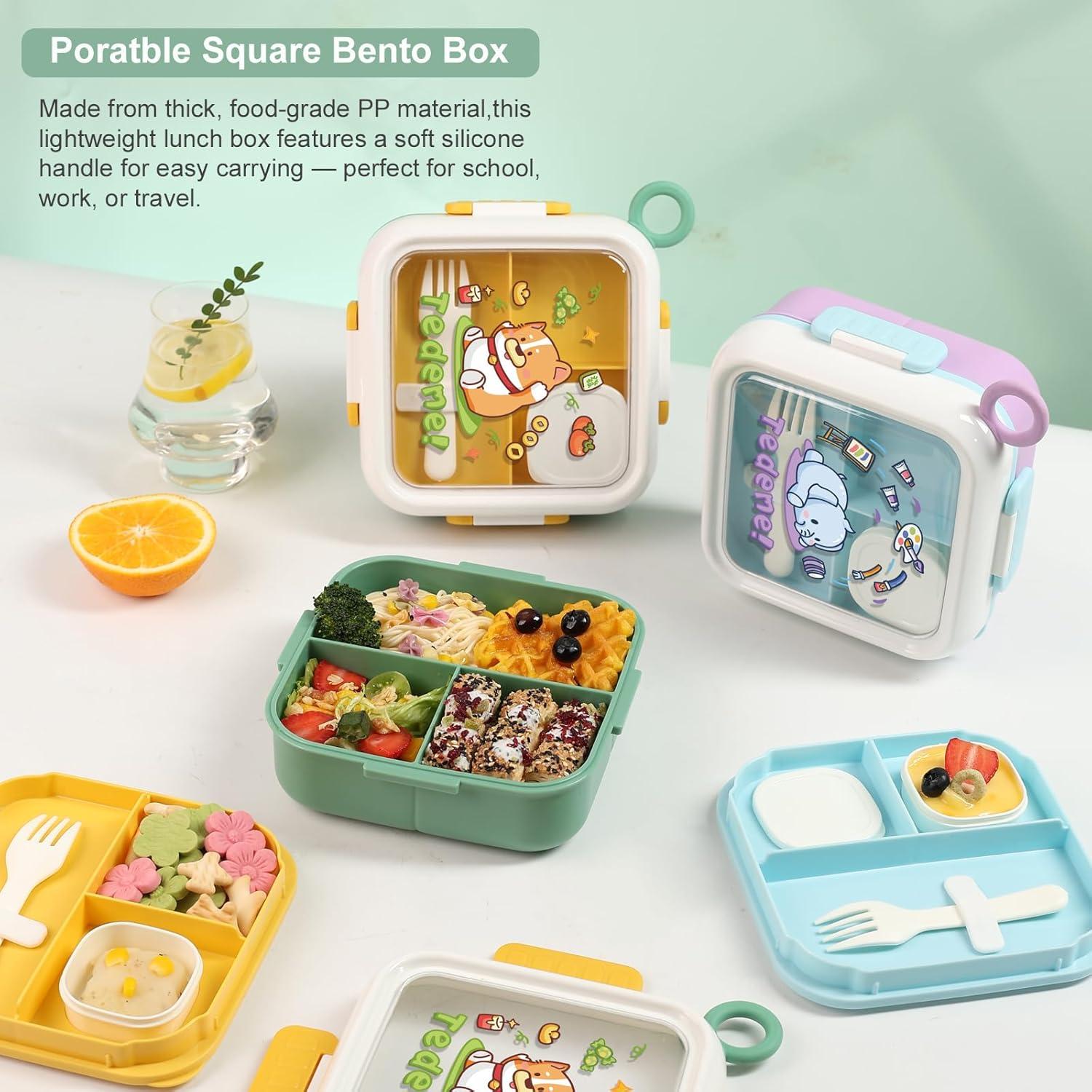 Caja Bento SAYAPE Púrpura 2 Capas 3 Compartimentos 1000ml