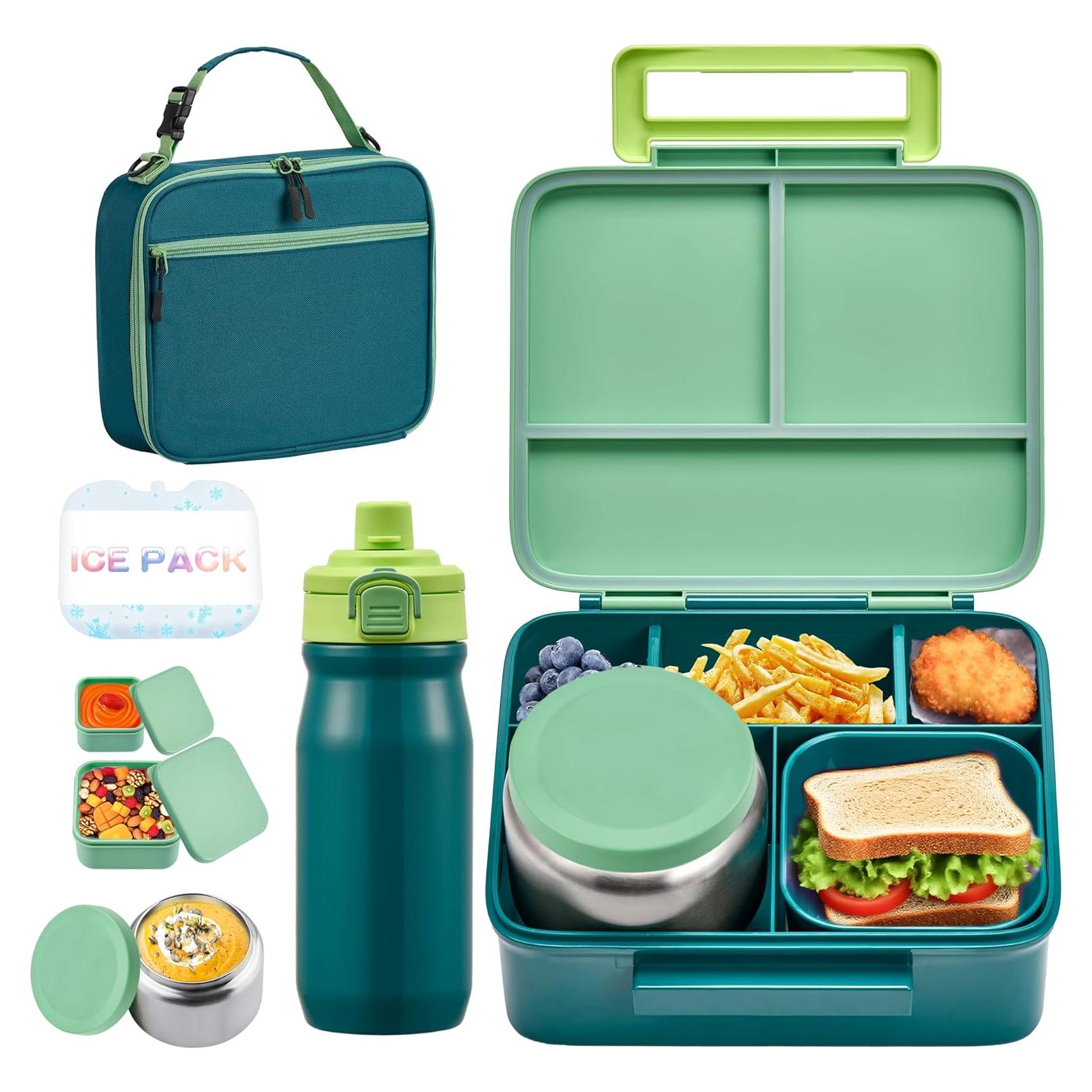 Set Caja de Almuerzo Bento Niños MAISON HUIS 6 Piezas Verde