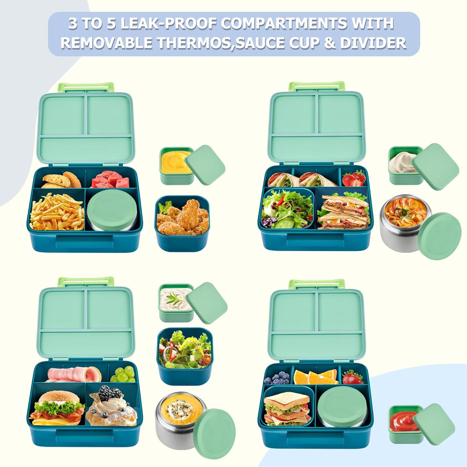 Set Caja de Almuerzo Bento Niños MAISON HUIS 6 Piezas Verde