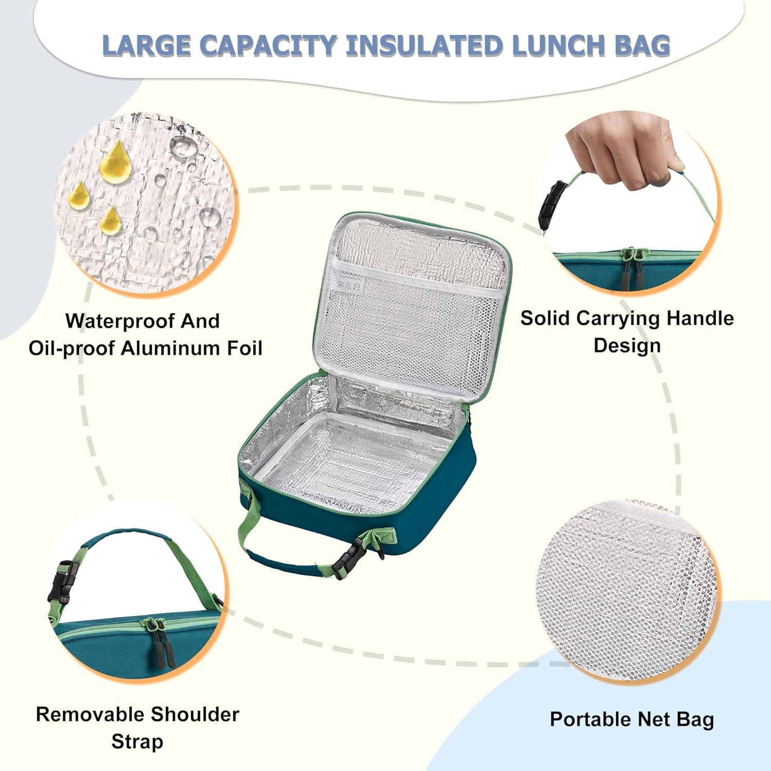 Set Caja de Almuerzo Bento Niños MAISON HUIS 6 Piezas Verde