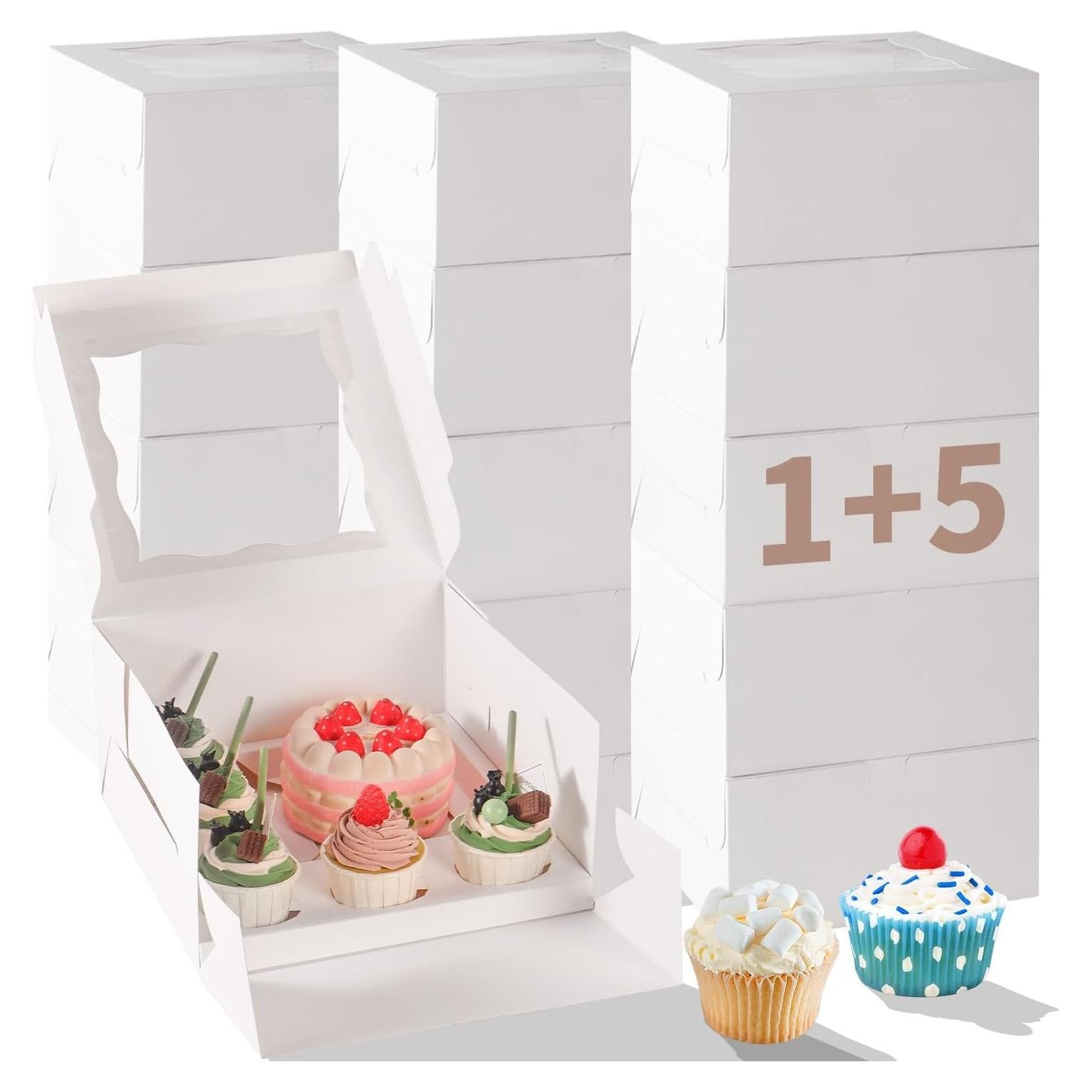 Set de Caja de Pastel Bento PFAMKEER 6 Piezas 25.4 cm