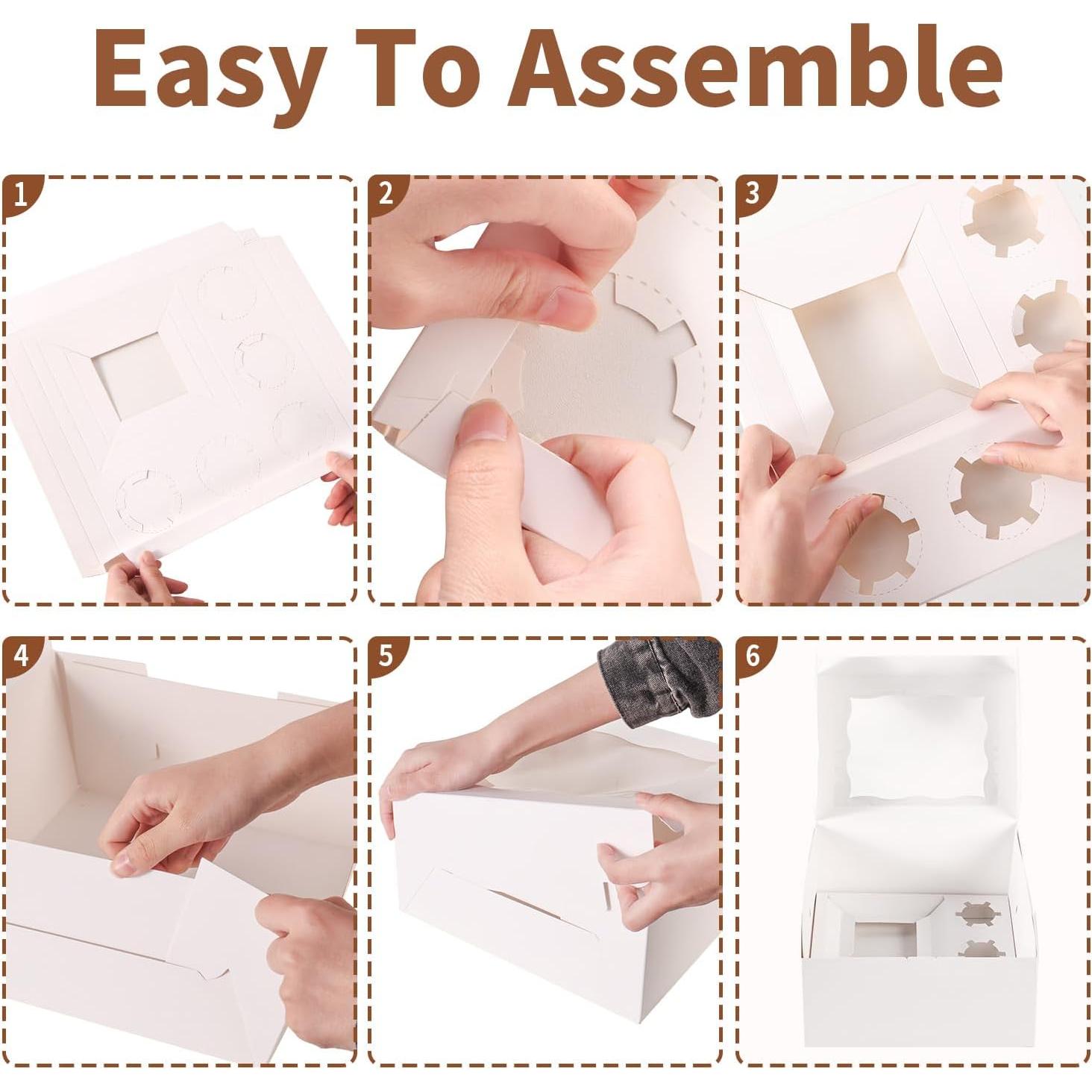 Set de Caja de Pastel Bento PFAMKEER 6 Piezas 25.4 cm