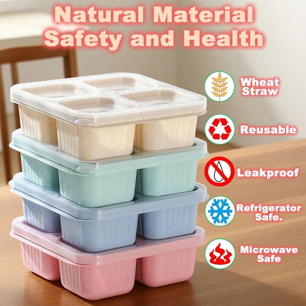 Juego de 4 Contenedores Reutilizables Greafotec 0.68kg