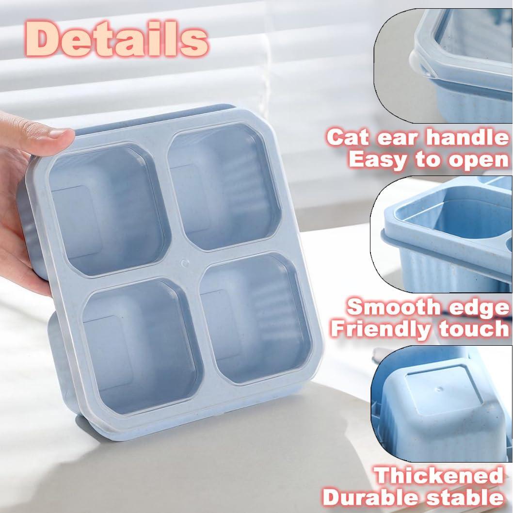 Juego de 4 Contenedores Reutilizables Greafotec 0.68kg