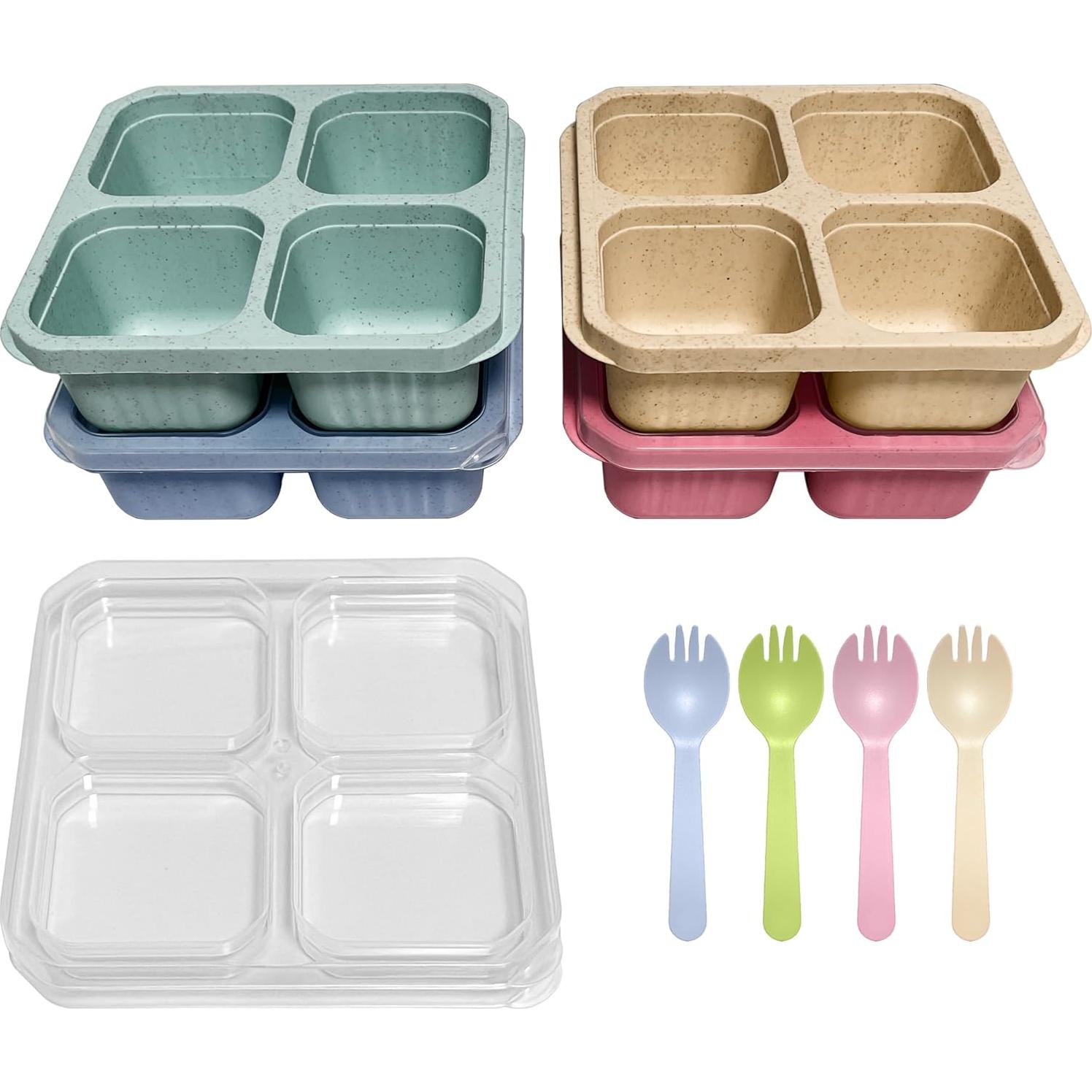 Juego de 4 Contenedores Reutilizables Greafotec 0.68kg