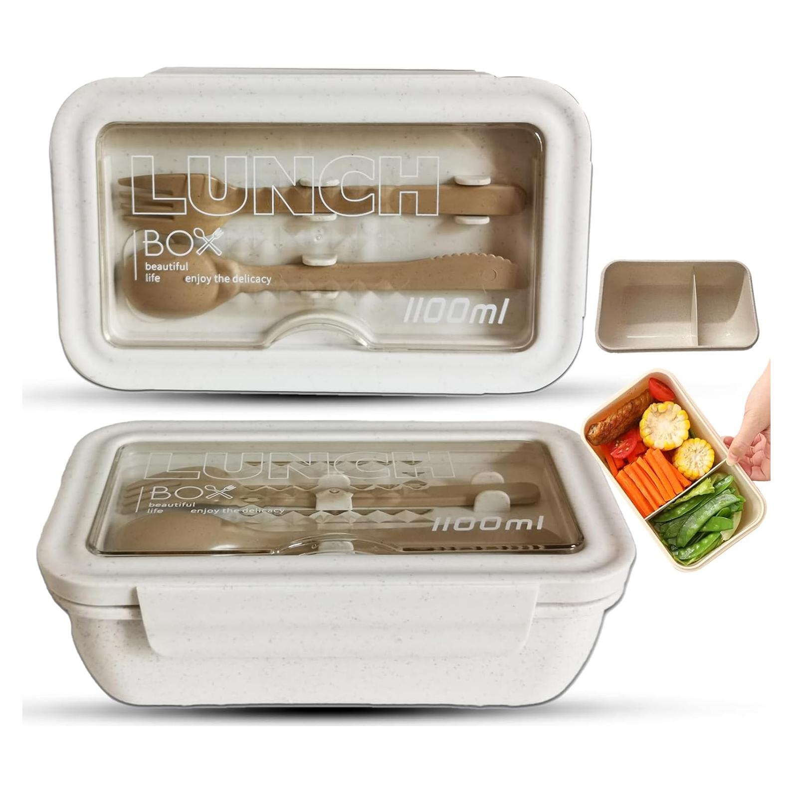 Caja Bento RMAMSCOV 1100ml a Prueba de Fugas Microondas