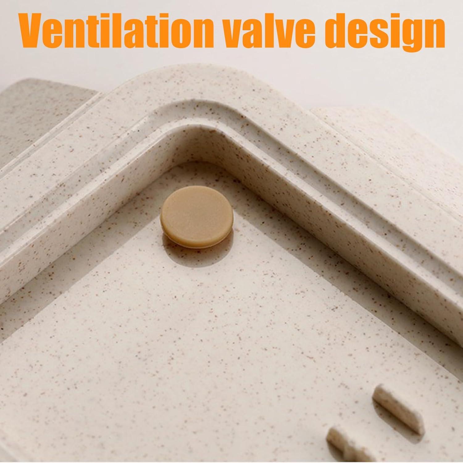 Caja Bento RMAMSCOV 1100ml a Prueba de Fugas Microondas