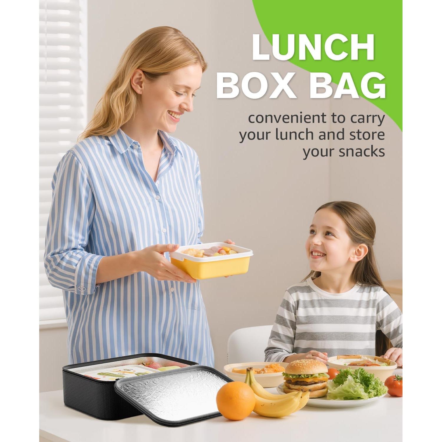 Bolsa de Almuerzo Térmica Neverwhy Negra 5L Compacta y Portátil