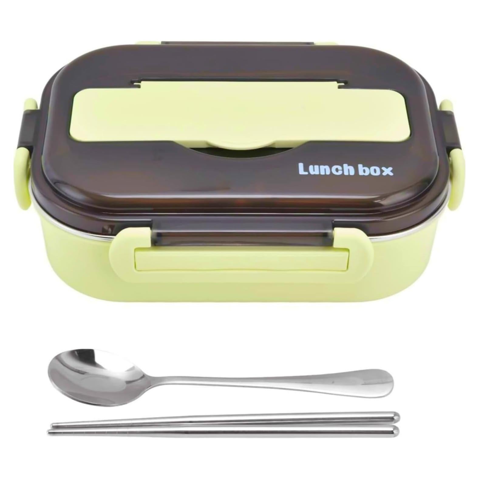 Caja de Almuerzo Aislada YWHWXB 1.5L Verde 4 Compartimentos