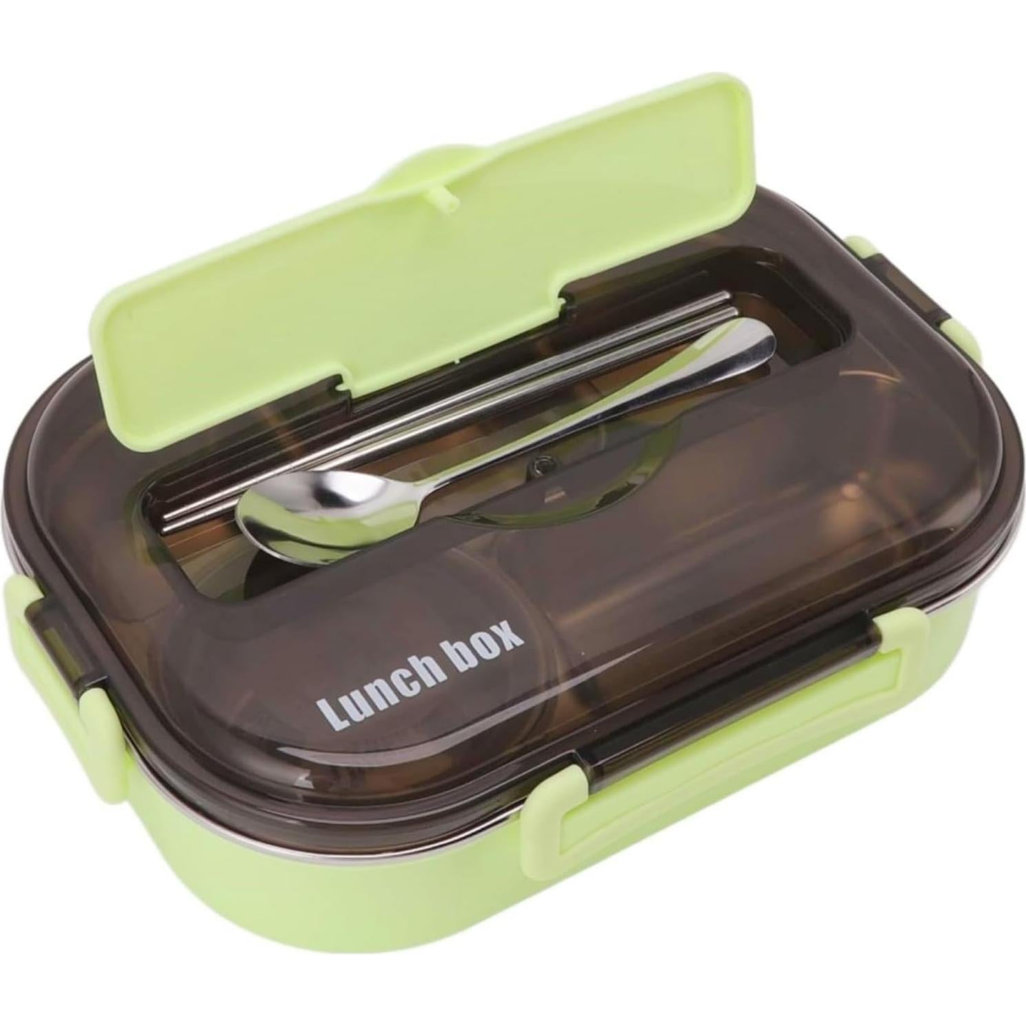 Caja de Almuerzo Aislada YWHWXB 1.5L Verde 4 Compartimentos