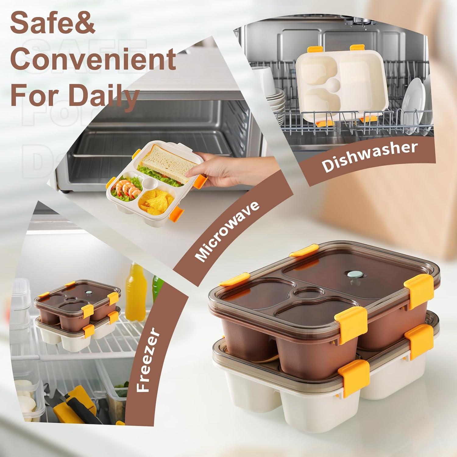 Juego de 2 Cajas Bento Blue Muumy 0.95L a Prueba de Fugas