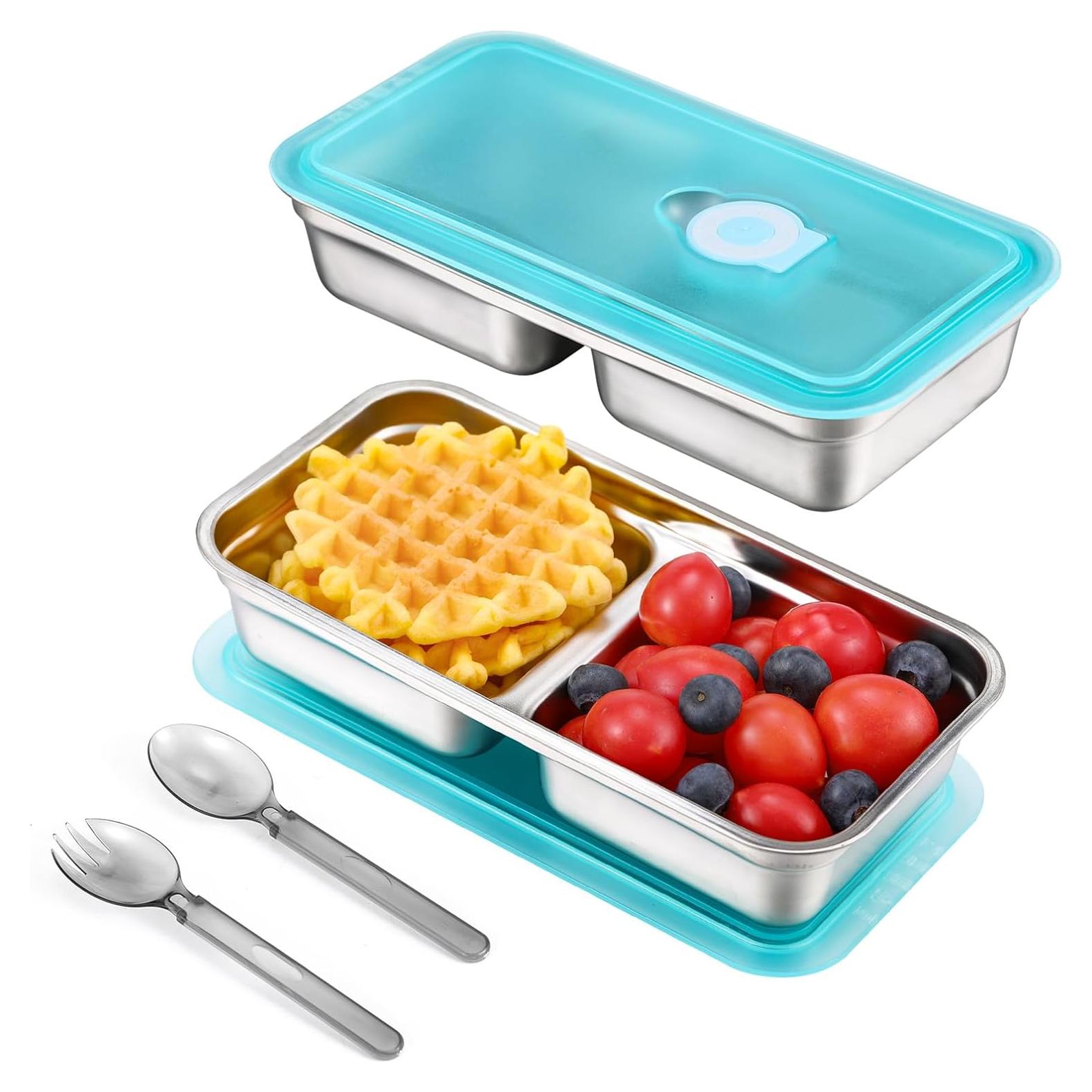 Contenedores de Aperitivos UCBAT Acero Inoxidable 2 Piezas 2 Compartimentos